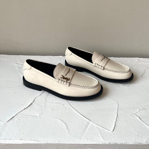 Saint Laurent SL LE LOAFER WHITE SUEDE