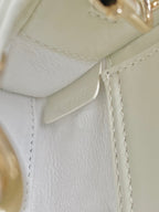 DIOR MINI D-JOY BAG 17 IN WHITE LAMBSKIN