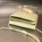 Bottega Veneta BV Mini Crossbody Bag 19cm Light Yellow Calfskin Ghw