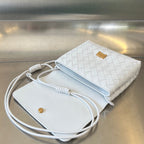 Bottega Veneta BV Mini Crossbody Bag 19cm White Calfskin Ghw