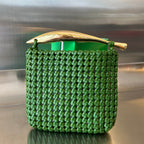 Bottega Veneta SARDINE 29 BAG IN GREEN LAMBSKIN