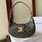 Celine Celine Ava Bag 23cm Triomphe Canvas Brown Calfskin