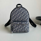 DIOR SMALL BACKPACK 32 BLUE OBLIQUE JACQUARD