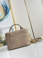 Louis Vuitton VANITY 19 IN LIGHT BROWN MONOGRAM EMBOSSED CALFSKIN GOLD HARDWARE