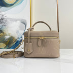 Louis Vuitton VANITY 19 IN LIGHT BROWN MONOGRAM EMBOSSED CALFSKIN GOLD HARDWARE