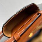 Celine Triomphe 11 Black Pattern Shiny Calfskin Handbag