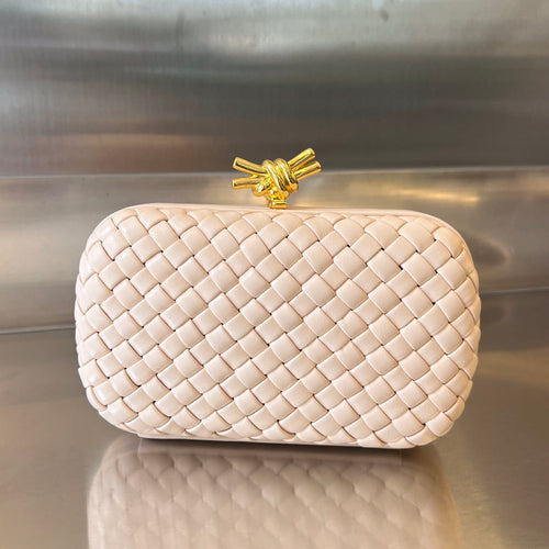Bottega Veneta KNOT 20 IN SOLF PINK LAMBSKIN
