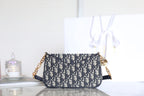 DIOR MINI 21 CHAIN HANDBAG BLACK OBLIQUE JACQUARD