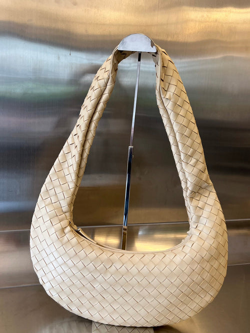 Bottega Veneta BUDDY 59 BAG IN DARK CREAM CALFSKIN