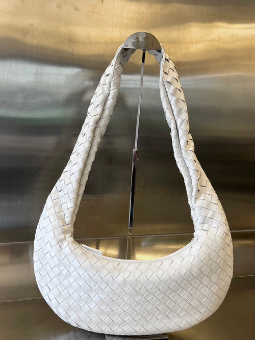 Bottega Veneta BUDDY 59 BAG IN WHITE CALFSKIN
