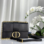 DIOR MONTAIGNE 25 BAG IN BLACK CALFSKIN