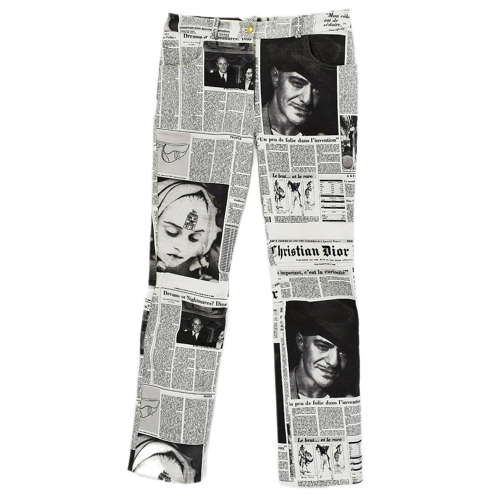 Christian Dior * Fall 2000 John Galliano Newspaper Pants #38