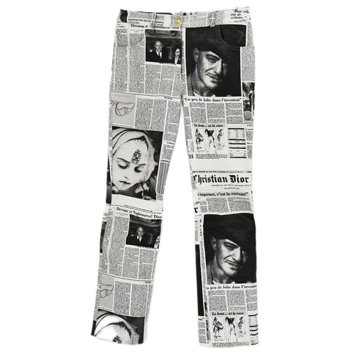 Christian Dior * Fall 2000 John Galliano Newspaper Pants #38