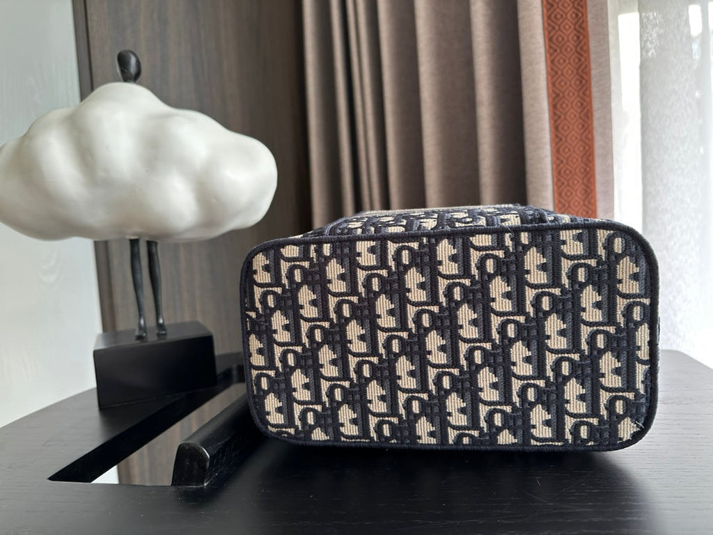 DIOR  DIORtravel vanity 25 black beige oblique embroidery