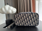 DIOR  DIORtravel vanity 25 black beige oblique embroidery