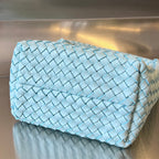 Bottega Veneta CABAT BUCKET 35 IN BLUE SKY LAMBSKIN