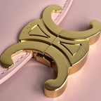 Celine TRIOMPHE SHINY CALFSKIN HANDBAG 18 PINK PASTEL