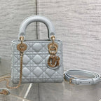 DIOR mini lady 17 marian blue lambskin