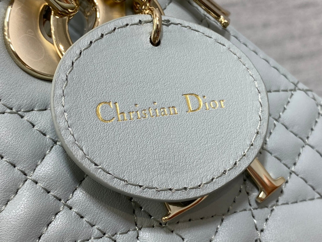 DIOR mini lady 17 marian blue lambskin