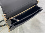 DIOR MY 24 TOP HANDLE BAG BLACK LAMBSKIN