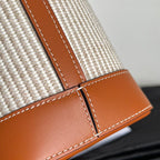 Celine BUCKET CUIR TRIOMPHE 24 CALFSKIN BEIGE BROWN CARO