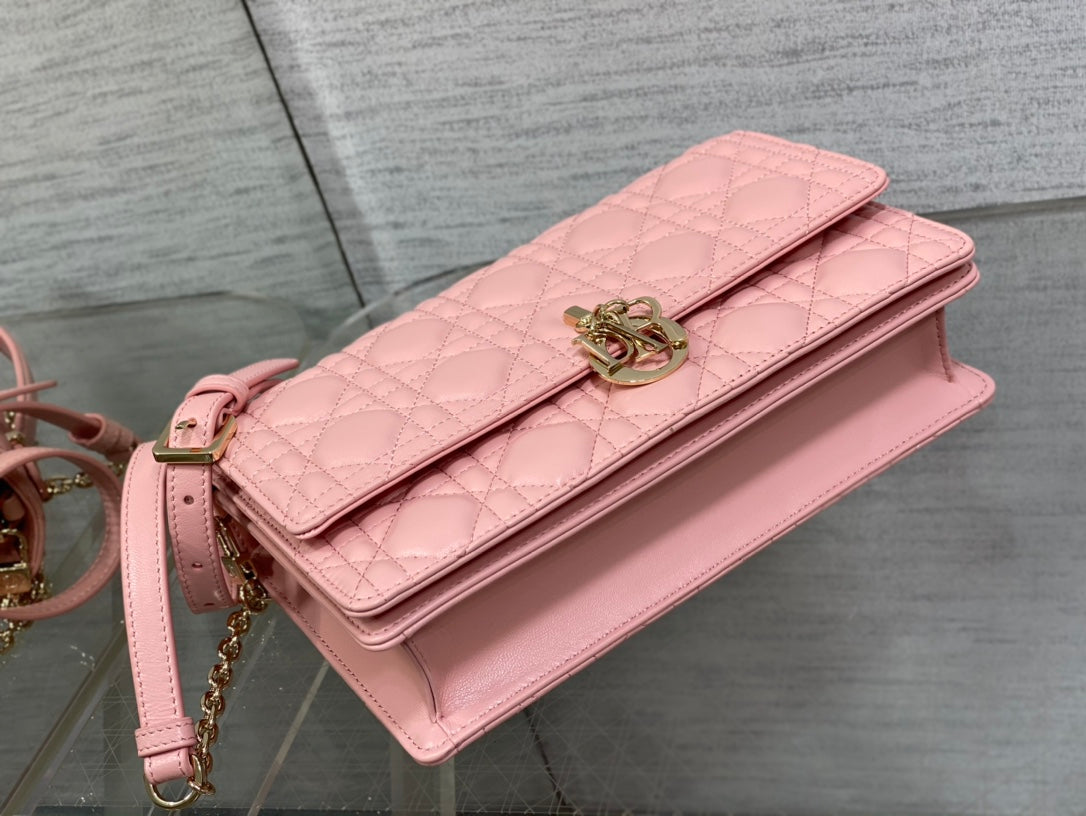 DIOR MY 24 TOP HANDLE BAG PINK LAMBSKIN