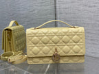 DIOR MY 24 TOP HANDLE BAG LIGHT YELLOW LAMBSKIN