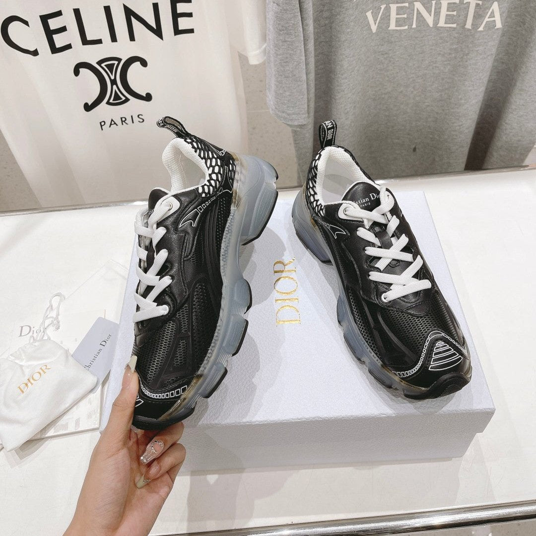 DIOR Vibe Sneaker Black Polyester Mesh Fabric And Lambskin