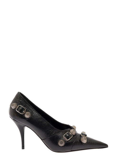 Balenciaga Women 'Cagole' Black Pointed Pump In Leather Woman Balenciaga
