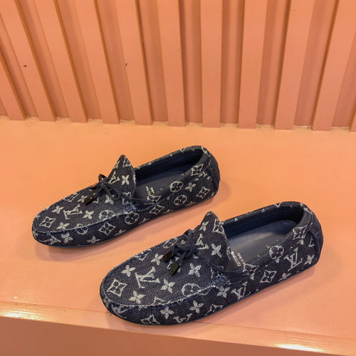 Louis Vuitton LOAFER IN MIDNIGHT BLUE MONOGRAM DENIM WITH BOW