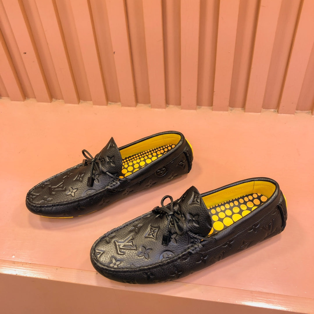 Louis Vuitton LOAFER IN BLACK EMBOSSED CALFSKIN