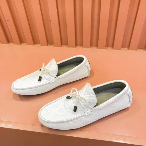 Louis Vuitton LOAFER IN WHITE EMBOSSED CALFSKIN