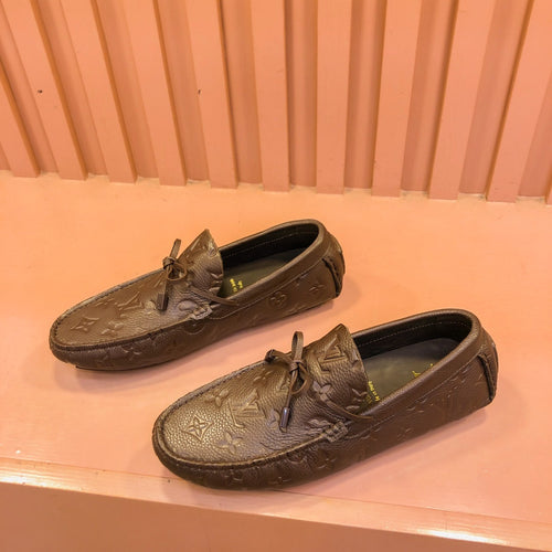 Louis Vuitton LOAFER IN CHOCOLATE BROWN EMBOSSED CALFSKIN