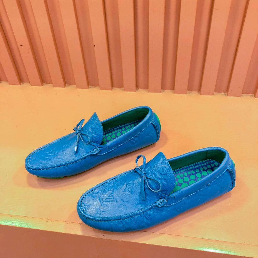 Louis Vuitton LOAFER IN COBALT BLUE EMBOSSED CALFSKIN