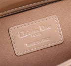 DIOR SMALL LADY D-JOY 22 BEIGE LAMBSKIN