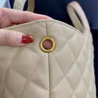 Saint Laurent ICARE MAXI 58 SHOPPING BAG BEIGE QUILTED LAMBSKIN