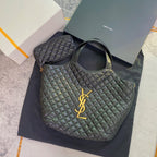 Saint Laurent ICARE MAXI 58 SHOPPING BAG BLACK QUILTED LAMBSKIN