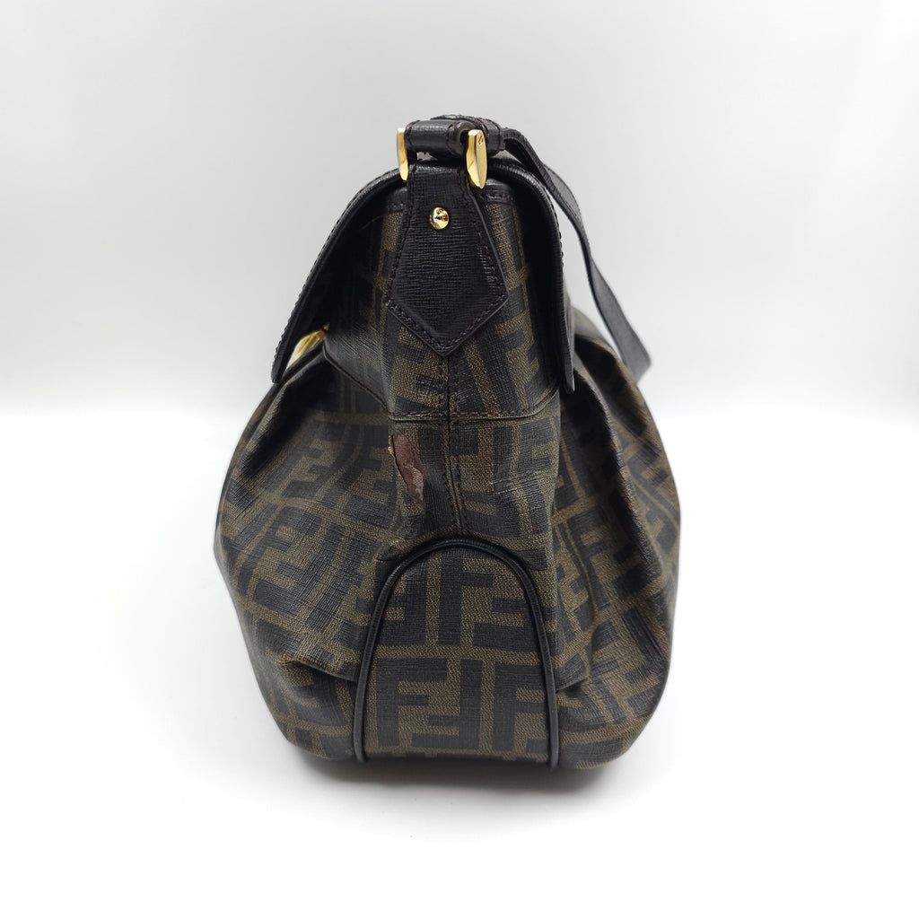 Fendi Brown Zucca Coated Cavas Tote Bag TWS