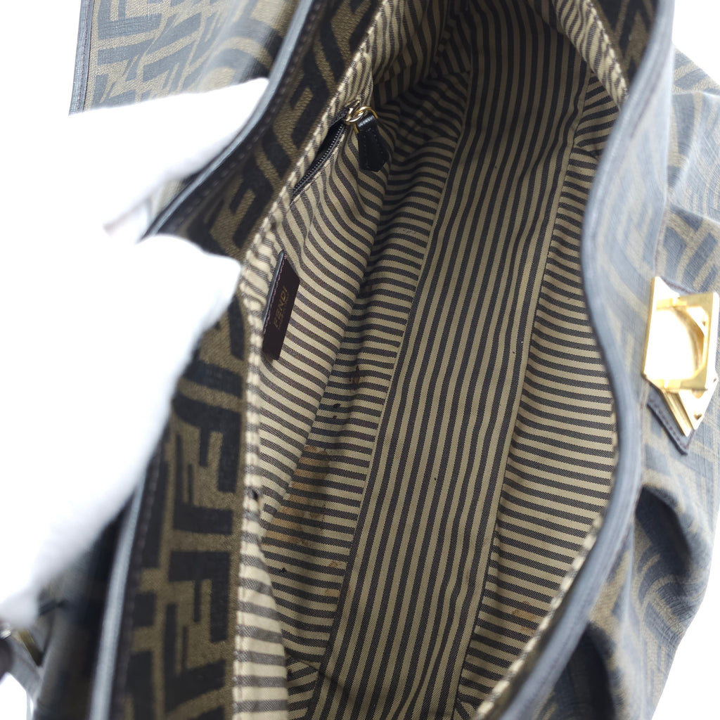 Fendi Brown Zucca Coated Cavas Tote Bag TWS