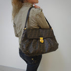 Fendi Brown Zucca Coated Cavas Tote Bag TWS