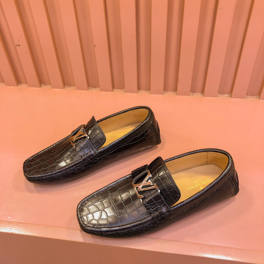 Louis Vuitton LOAFER IN BLACK DAMIER CALFSKIN