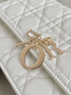 DIOR MISS LADY 24 LARGE BAG IN WHITE LAMBSKIN