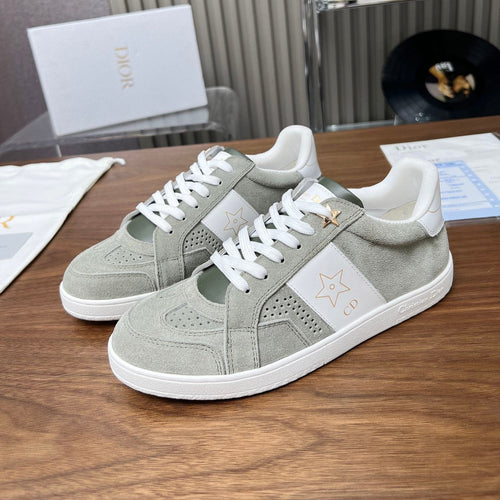 DIOR Star Sneaker Grey Green Suede And Calfskin