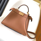 FENDI Peekaboo ISeeU Small 27cm Bag gold lambskin gold hardware