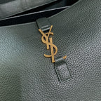 Saint Laurent BEA HOBO 50 GRAINED BLACK LEATHER