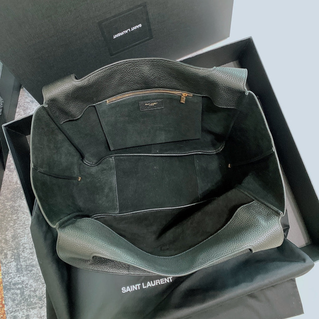 Saint Laurent BEA HOBO 50 GRAINED BLACK LEATHER