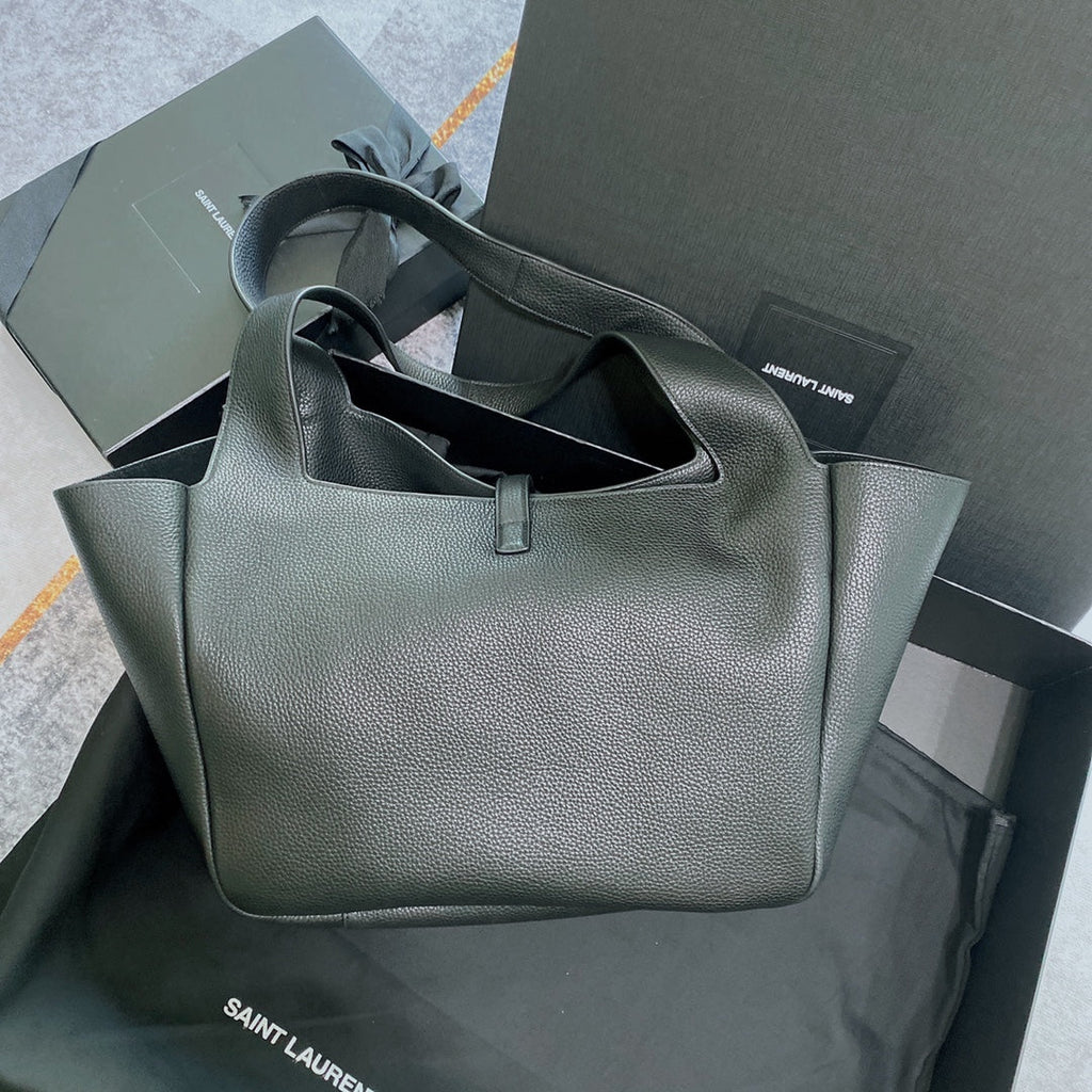 Saint Laurent BEA HOBO 50 GRAINED BLACK LEATHER