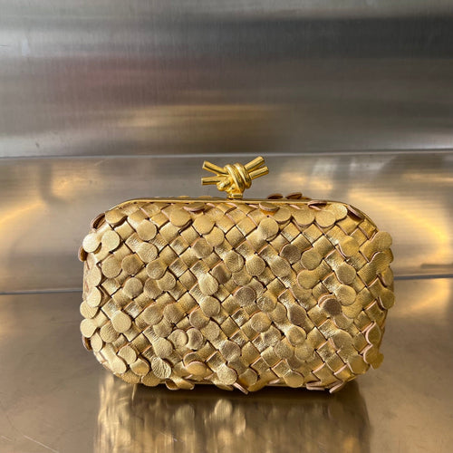 Bottega Veneta GOLDEN KNOT 19 IN GOLDEN LAMBSKIN