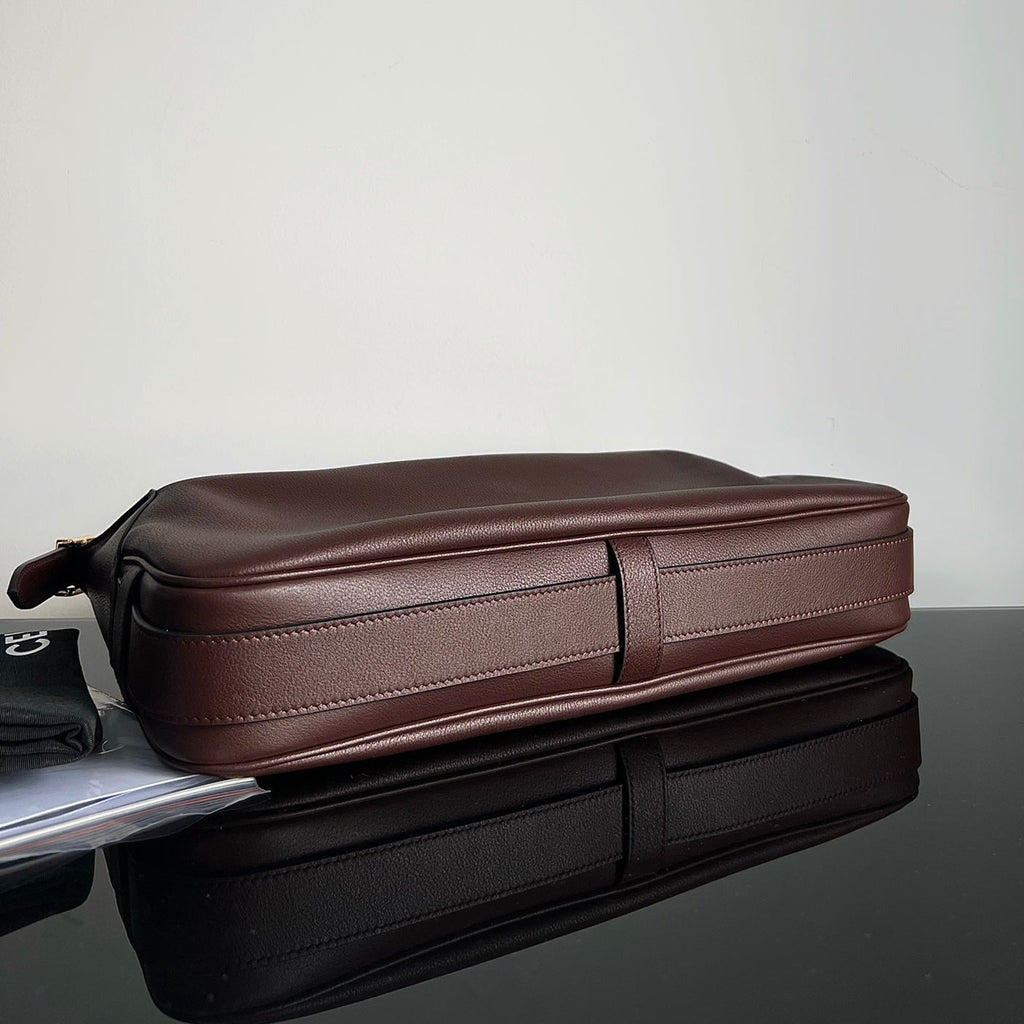 Celine UNDERARM BAG 34 COWHIDE BROWN SOFT CALFSKIN