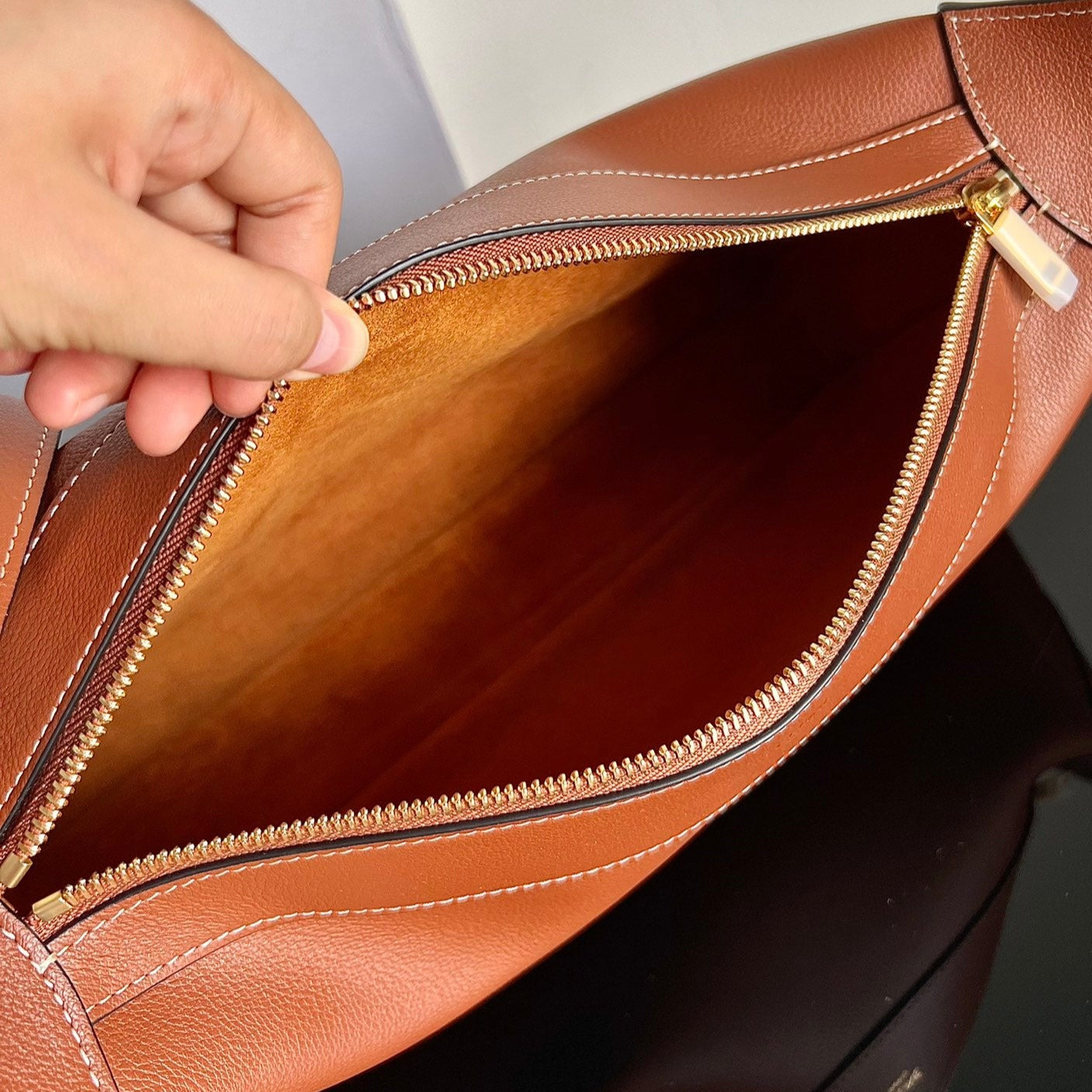 Celine UNDERARM BAG 34 SOFT TAN BROWN CALFSKIN